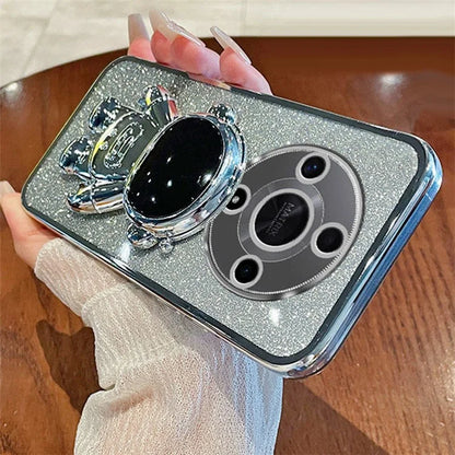 For Honor X9b 5G PC+TPU Phone Case Phone Back Cover with Astronaut Kickstand