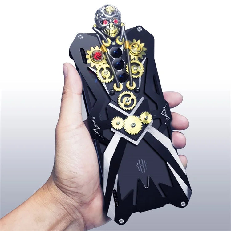 For ZTE nubia Red Magic 8 Pro 5G Case Aluminum Alloy Protective Shell with Gear Design