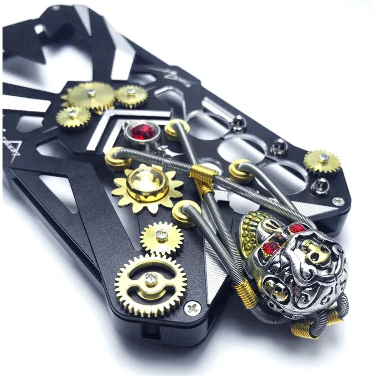 For Samsung Galaxy S21 Ultra 5G Cell Phone Case Gear Style Metal Drop-resistant Cover