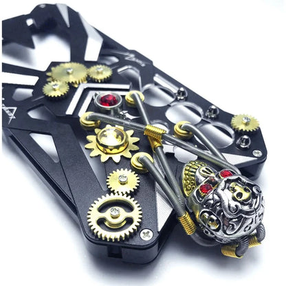 For Samsung Galaxy S21 Ultra 5G Cell Phone Case Gear Style Metal Drop-resistant Cover
