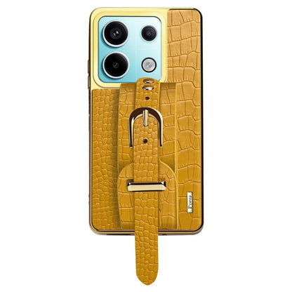 For Xiaomi Redmi Note 13 Pro 5G / Poco X6 5G Case Leather+TPU Anti-scratch Phone Cover with Wristband