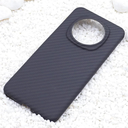 For Honor Magic6 5G Aramid Fiber Phone Case 1500D Coarse Texture Case, Black (Big Lens Hole)