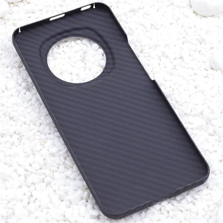 For Honor Magic6 5G Aramid Fiber Phone Case 1500D Coarse Texture Case, Black (Big Lens Hole)