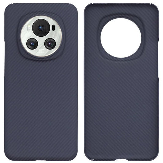 For Honor Magic6 5G Case 600D Fine Texture Aramid Fiber Phone Cover, Black (Big Lens Hole)