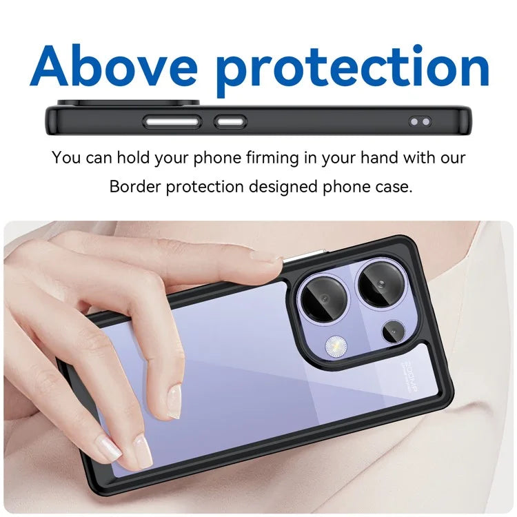 For Xiaomi Redmi Note 13 Pro 4G / Poco M6 Pro 4G Case TPU+Acrylic Clear Phone Cover