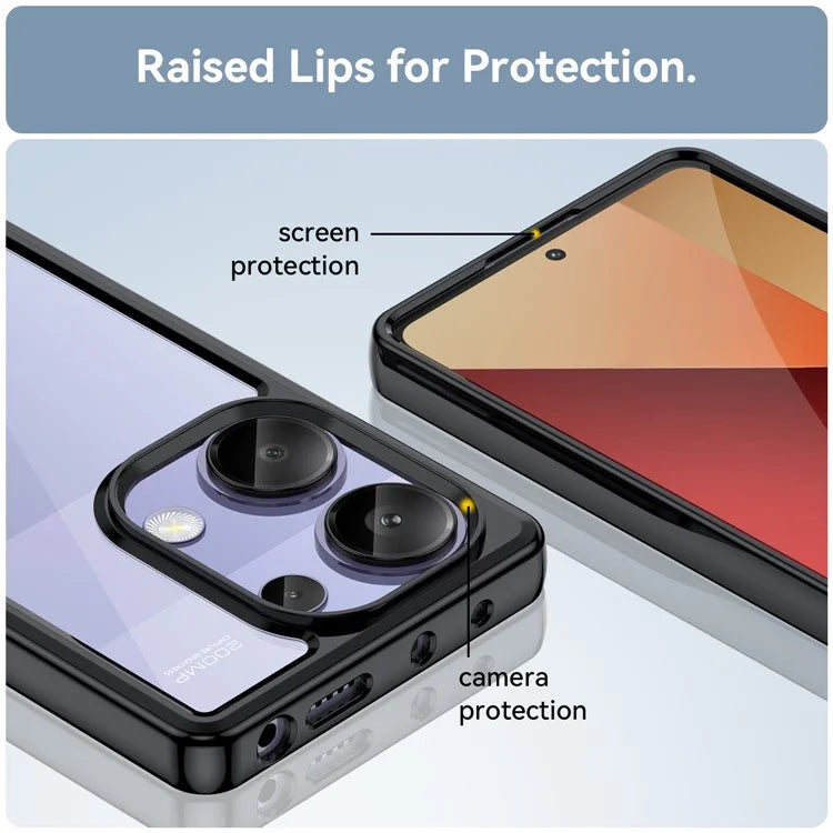 For Xiaomi Redmi Note 13 Pro 4G / Poco M6 Pro 4G Case TPU+Acrylic Clear Phone Cover