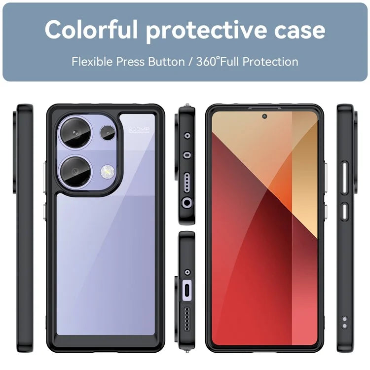 For Xiaomi Redmi Note 13 Pro 4G / Poco M6 Pro 4G Case TPU+Acrylic Clear Phone Cover