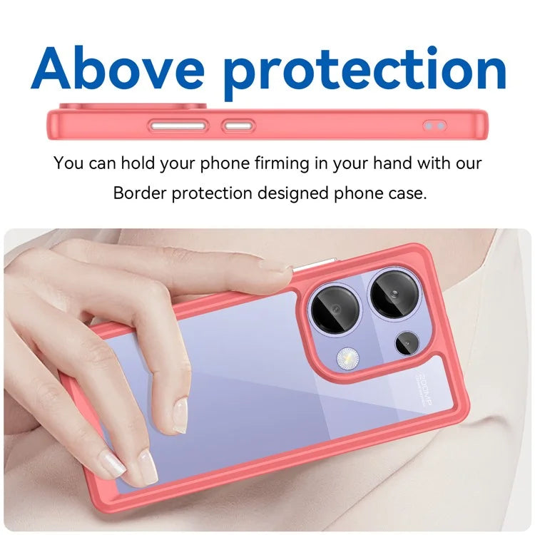 For Xiaomi Redmi Note 13 Pro 4G / Poco M6 Pro 4G Case TPU+Acrylic Clear Phone Cover