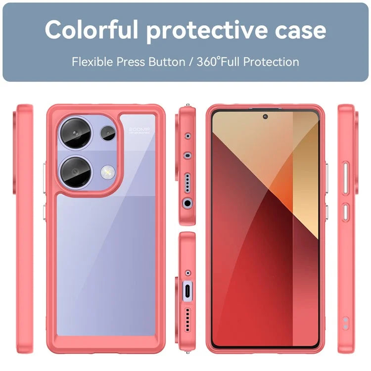 For Xiaomi Redmi Note 13 Pro 4G / Poco M6 Pro 4G Case TPU+Acrylic Clear Phone Cover
