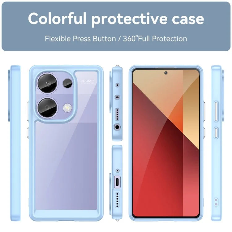 For Xiaomi Redmi Note 13 Pro 4G / Poco M6 Pro 4G Case TPU+Acrylic Clear Phone Cover