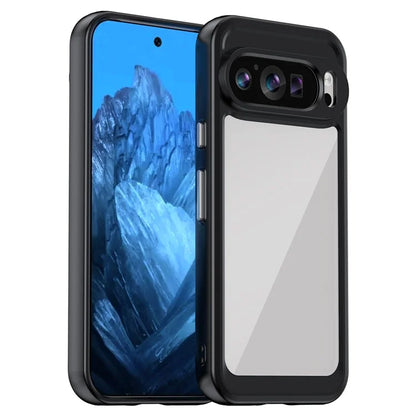 For Google Pixel 9 Clear Case TPU Frame Acrylic Back Phone Cover