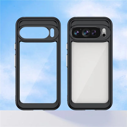 For Google Pixel 9 Clear Case TPU Frame Acrylic Back Phone Cover