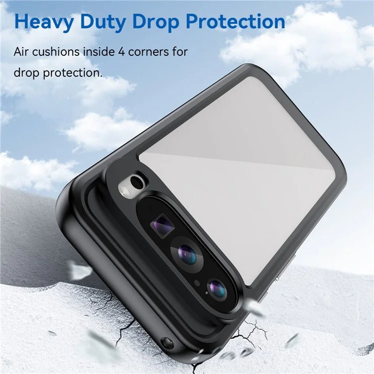 For Google Pixel 9 Clear Case TPU Frame Acrylic Back Phone Cover
