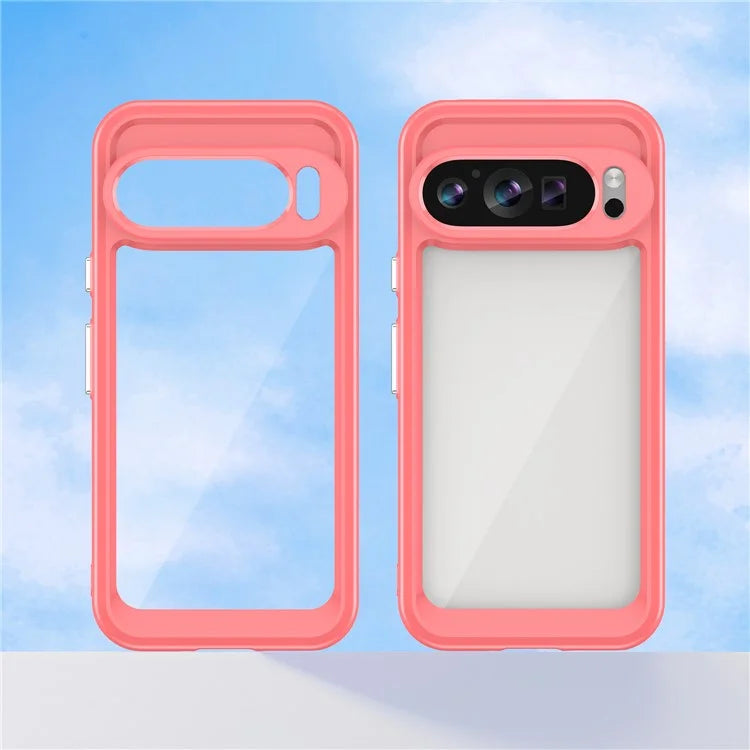 For Google Pixel 9 Clear Case TPU Frame Acrylic Back Phone Cover