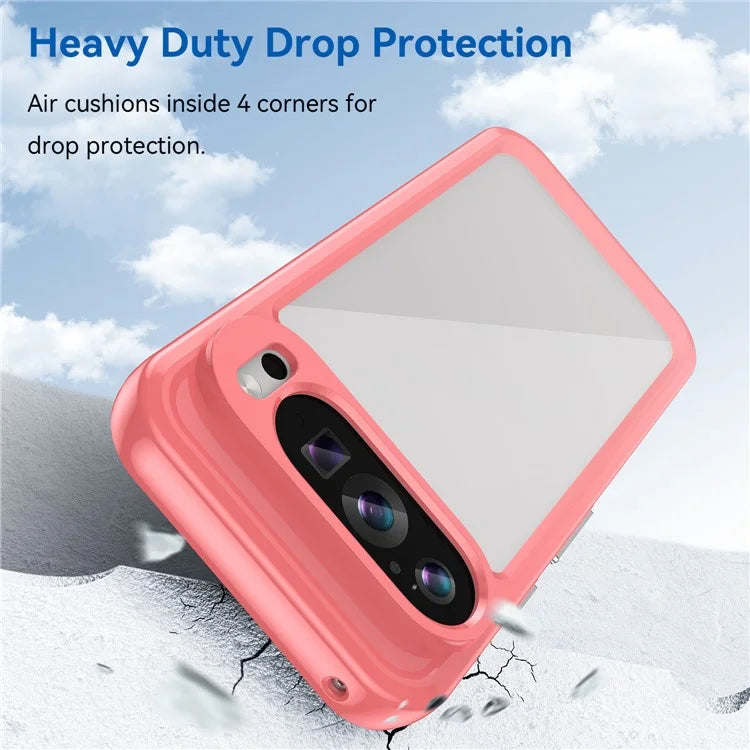 For Google Pixel 9 Clear Case TPU Frame Acrylic Back Phone Cover