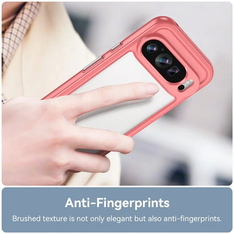 For Google Pixel 9 Clear Case TPU Frame Acrylic Back Phone Cover