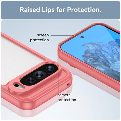 For Google Pixel 9 Clear Case TPU Frame Acrylic Back Phone Cover