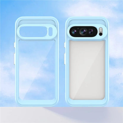 For Google Pixel 9 Clear Case TPU Frame Acrylic Back Phone Cover