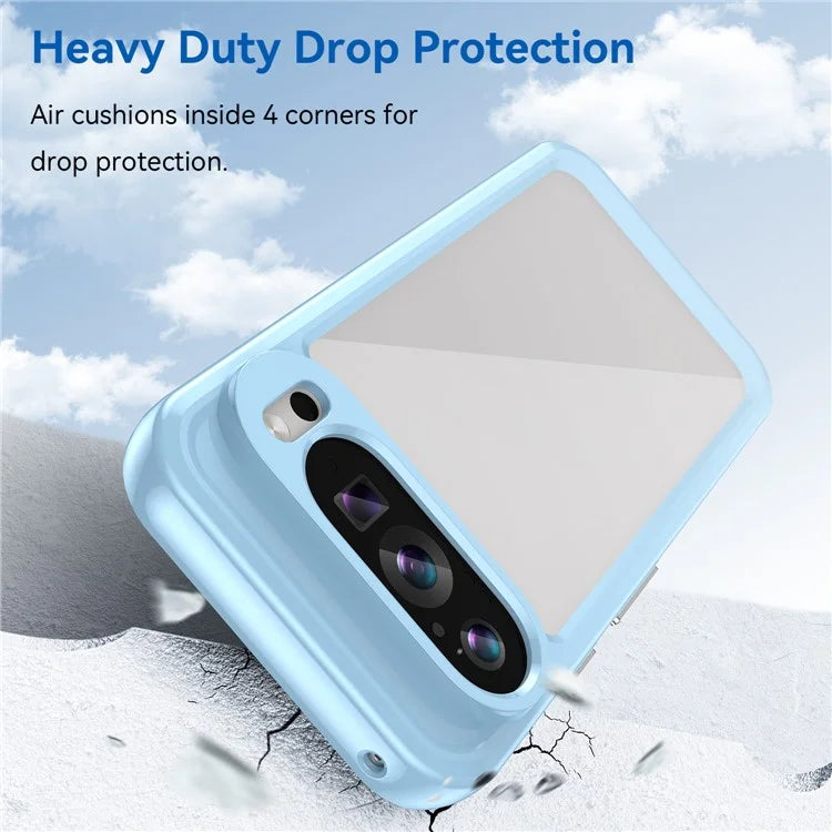 For Google Pixel 9 Clear Case TPU Frame Acrylic Back Phone Cover