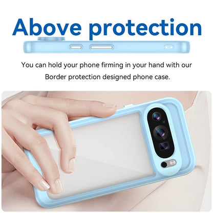 For Google Pixel 9 Clear Case TPU Frame Acrylic Back Phone Cover