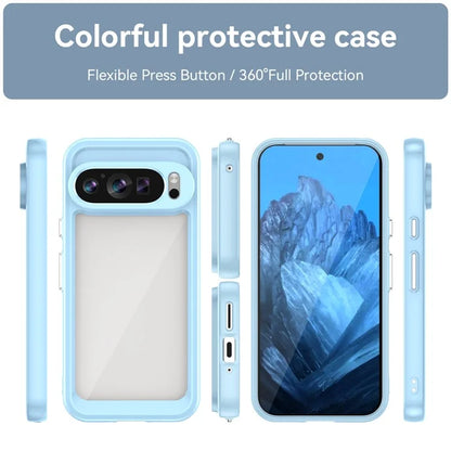 For Google Pixel 9 Clear Case TPU Frame Acrylic Back Phone Cover