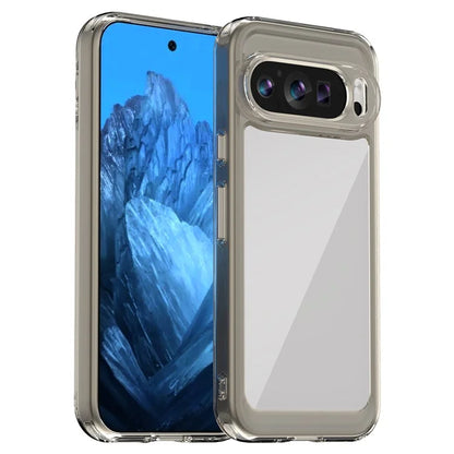 For Google Pixel 9 Clear Case TPU Frame Acrylic Back Phone Cover