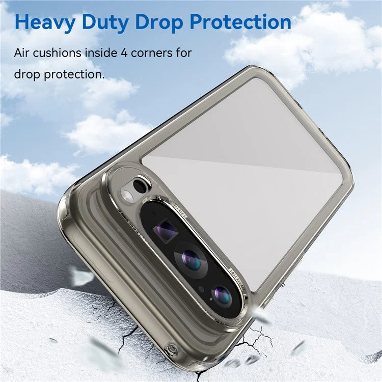 For Google Pixel 9 Clear Case TPU Frame Acrylic Back Phone Cover