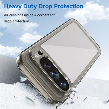 For Google Pixel 9 Clear Case TPU Frame Acrylic Back Phone Cover