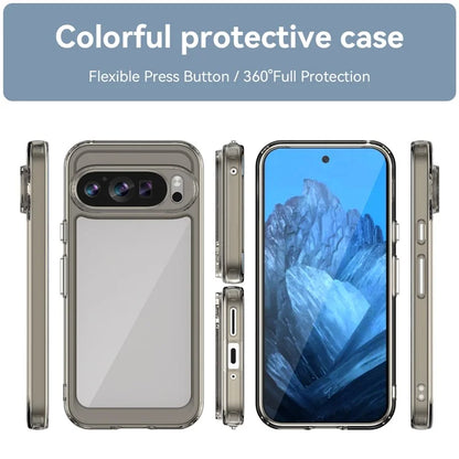 For Google Pixel 9 Clear Case TPU Frame Acrylic Back Phone Cover