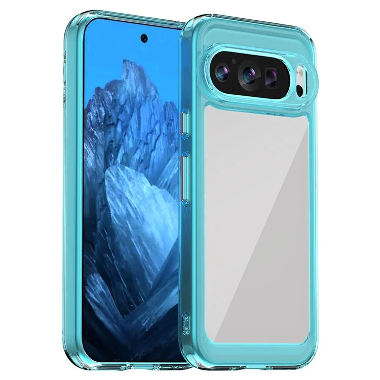 For Google Pixel 9 Clear Case TPU Frame Acrylic Back Phone Cover