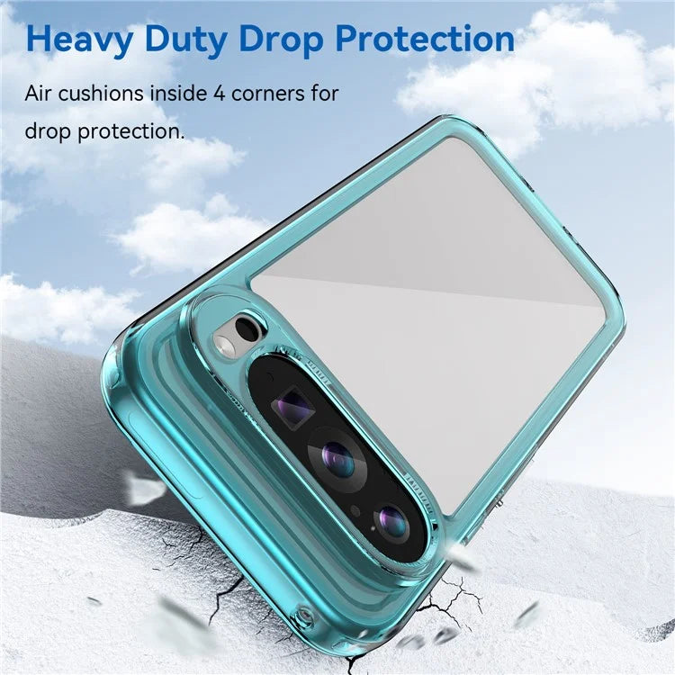 For Google Pixel 9 Clear Case TPU Frame Acrylic Back Phone Cover