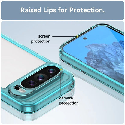 For Google Pixel 9 Clear Case TPU Frame Acrylic Back Phone Cover