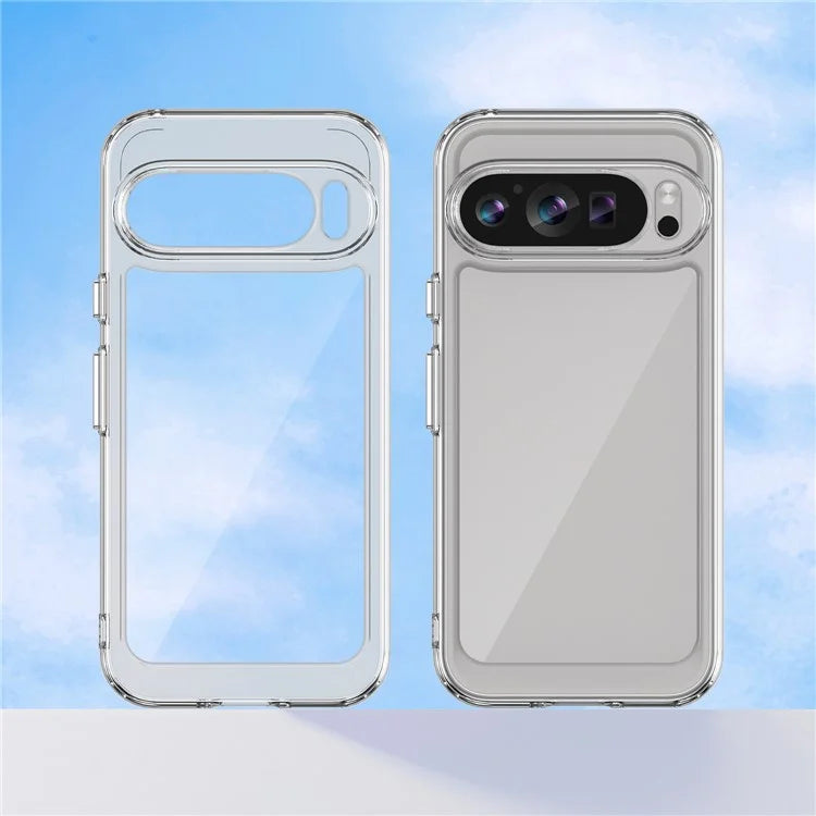 For Google Pixel 9 Clear Case TPU Frame Acrylic Back Phone Cover