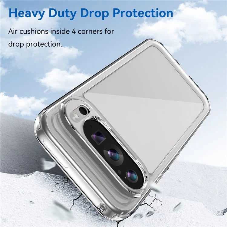For Google Pixel 9 Clear Case TPU Frame Acrylic Back Phone Cover