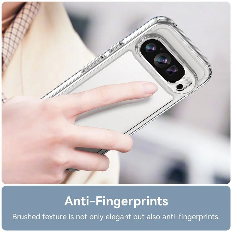 For Google Pixel 9 Clear Case TPU Frame Acrylic Back Phone Cover