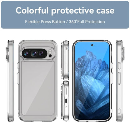 For Google Pixel 9 Clear Case TPU Frame Acrylic Back Phone Cover