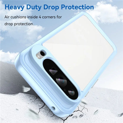 For Google Pixel 9 Pro Clear Phone Case TPU Frame Acrylic Back Cover