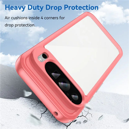 For Google Pixel 9 Pro Clear Phone Case TPU Frame Acrylic Back Cover