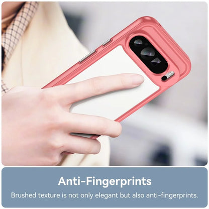 For Google Pixel 9 Pro Clear Phone Case TPU Frame Acrylic Back Cover