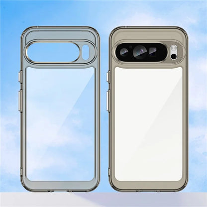 For Google Pixel 9 Pro Clear Phone Case TPU Frame Acrylic Back Cover