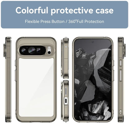 For Google Pixel 9 Pro Clear Phone Case TPU Frame Acrylic Back Cover