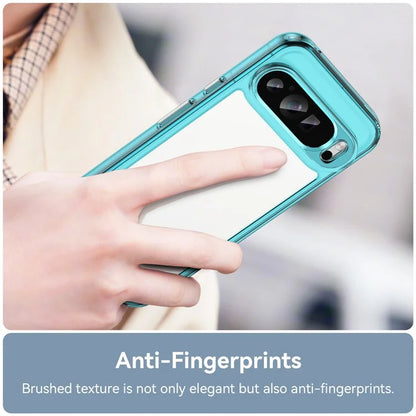 For Google Pixel 9 Pro Clear Phone Case TPU Frame Acrylic Back Cover