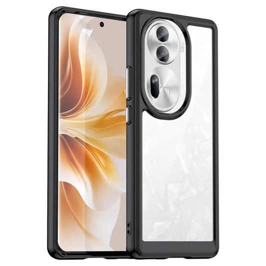 For Oppo Reno11 Pro 5G (Global) / Reno11 (China) 5G Case TPU + Acrylic Clear Phone Cover Colorful Frame
