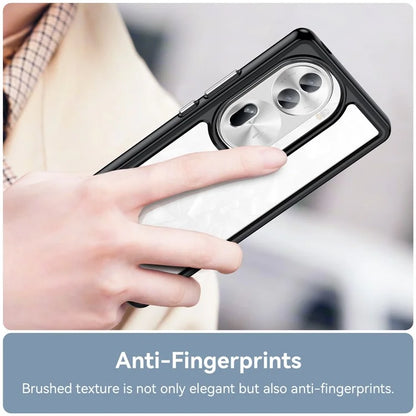 For Oppo Reno11 Pro 5G (Global) / Reno11 (China) 5G Case TPU + Acrylic Clear Phone Cover Colorful Frame