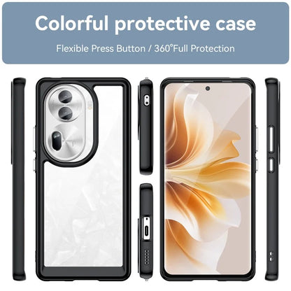 For Oppo Reno11 Pro 5G (Global) / Reno11 (China) 5G Case TPU + Acrylic Clear Phone Cover Colorful Frame