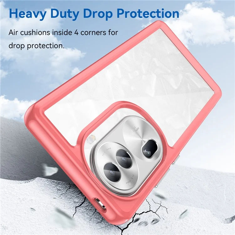 For Oppo Reno11 Pro 5G (Global) / Reno11 (China) 5G Case TPU + Acrylic Clear Phone Cover Colorful Frame