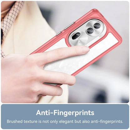 For Oppo Reno11 Pro 5G (Global) / Reno11 (China) 5G Case TPU + Acrylic Clear Phone Cover Colorful Frame
