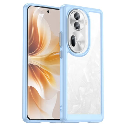 For Oppo Reno11 Pro 5G (Global) / Reno11 (China) 5G Case TPU + Acrylic Clear Phone Cover Colorful Frame