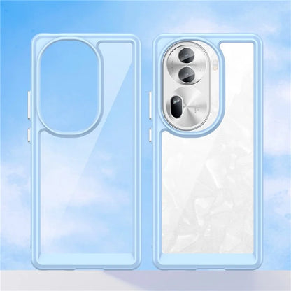 For Oppo Reno11 Pro 5G (Global) / Reno11 (China) 5G Case TPU + Acrylic Clear Phone Cover Colorful Frame