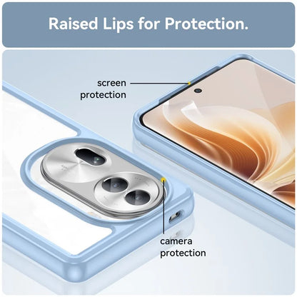 For Oppo Reno11 Pro 5G (Global) / Reno11 (China) 5G Case TPU + Acrylic Clear Phone Cover Colorful Frame